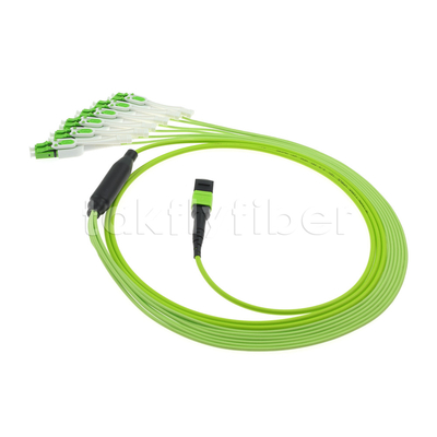 Hembra de MPO/MTP al verde lima con varios modos de funcionamiento del cable del desbloqueo del LC OM5