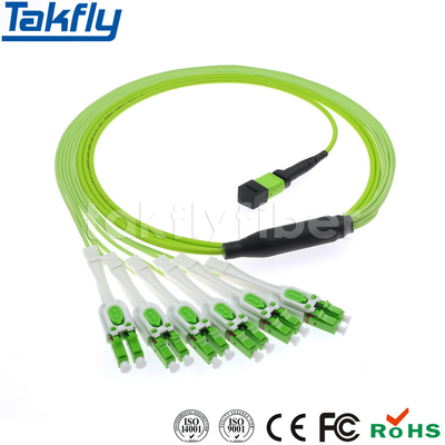 12 cable con varios modos de funcionamiento del tronco de los cordones de remiendo de la fibra de la base MPO/MTP LSZH OFNR OPNP OM5 MTP-LC