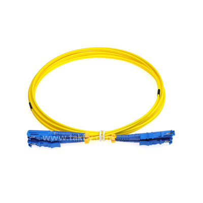 Estándar amarillo de las telecomunicaciones del cable de fribra óptica LSZH Zipcord de E2000-E2000 SM G657A2