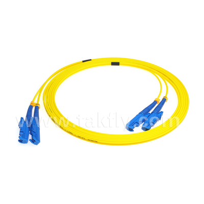 Estándar amarillo de las telecomunicaciones del cable de fribra óptica LSZH Zipcord de E2000-E2000 SM G657A2