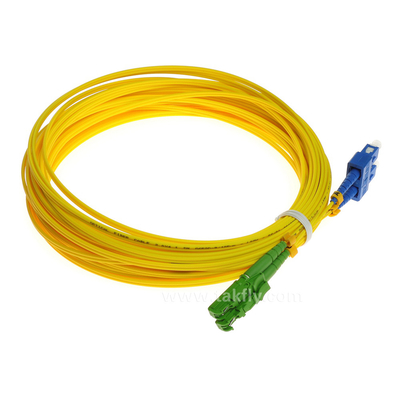 Cable de fribra óptica a dos caras de E2000-SC 5 metros del solo modo de FTTH de cable de fibra óptica