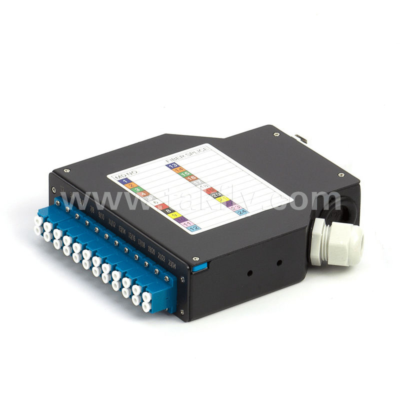 Caja de terminales DIN de aluminio montado en rieles LC/Sc Sx/Dx de fibra óptica para telecomunicaciones FTTX