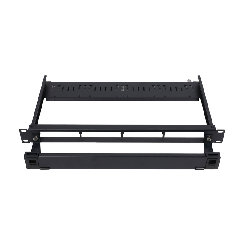 Panel de adaptador de cinta MPO-LC de montaje en bastidor 1U con 96F Fibra Número de tamaño 430*338.5*43.6mm