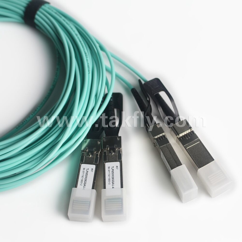 100Gb/s QSFP28 a 4x SFP28 Cable óptico activo de ruptura Cable AOC de transferencia rápida de datos