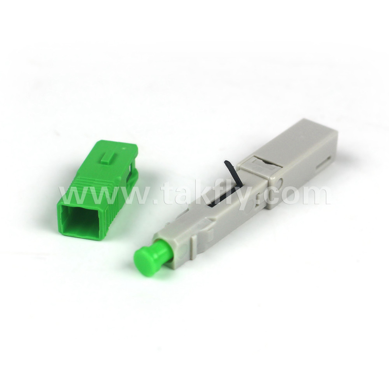 SC/APC Conector rápido de campo instalado Incorporado-APC para el modo de fibra plástica OM1 de 62,5/125 μm
