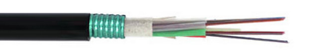 GYFTS 2-144F Cable óptico exterior con cinta de bloqueo de agua y cubierta exterior de MDPE
