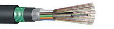 GYTA53 2-144F Cables ópticos exteriores de cubierta dúplex con material de cubierta de MDPE/HDPE