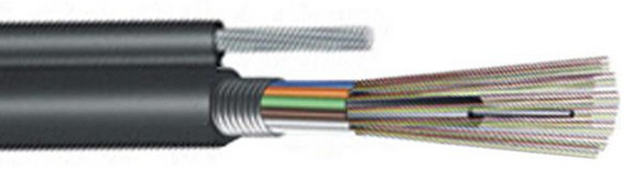GYTC8A 2-144F Cable de fibra exterior con alambre de acero y refuerzo central de hebras de acero