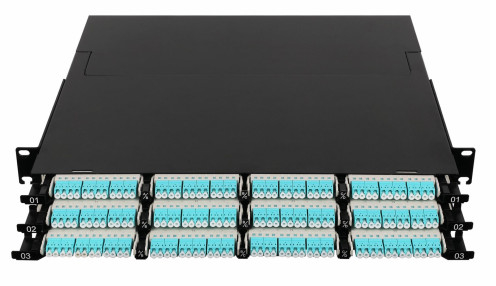 144 núcleo de super alta densidad MPO panel de parches altura 1U para el centro de datos