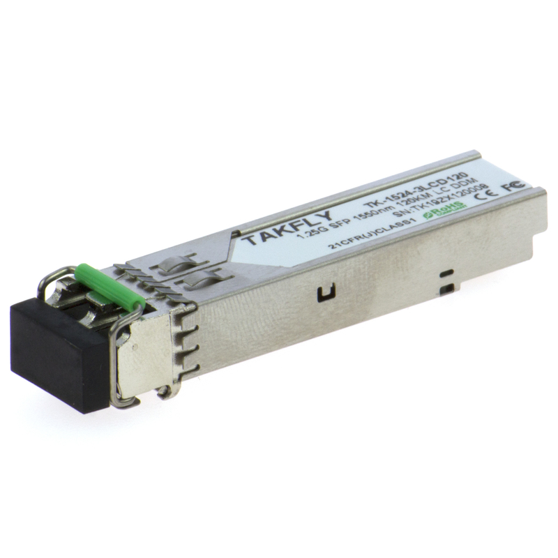 1.25G SFP 1550nm 120KM SMF DDM LC CISCO JUNIPER HUAWEI Módulo de transmisor óptico SFP compatible para comunicación a larga distancia