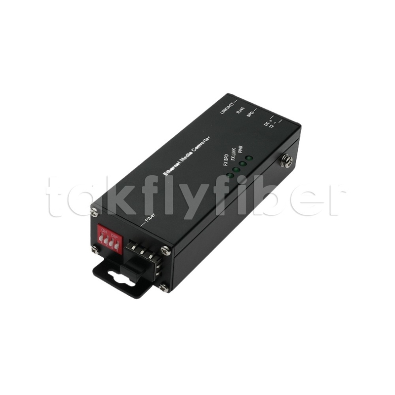 10 100 1000M Convertidor de medios industriales de tipo mini con puerto SFP para aplicaciones de alta temperatura