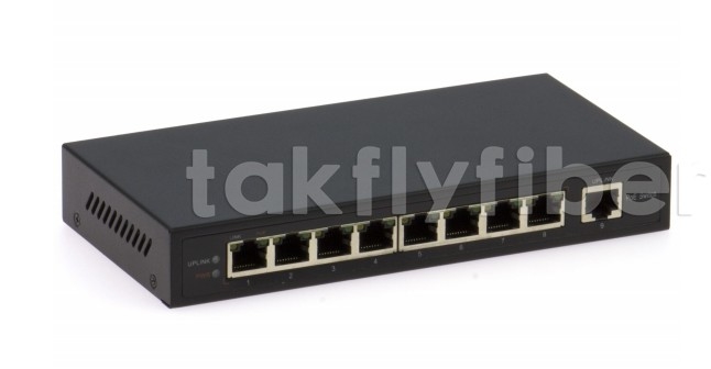 DF-1E-8EP 8 puertos 10/100Mbps Conmutador Ethernet rápido con humedad no congelante 0-95%