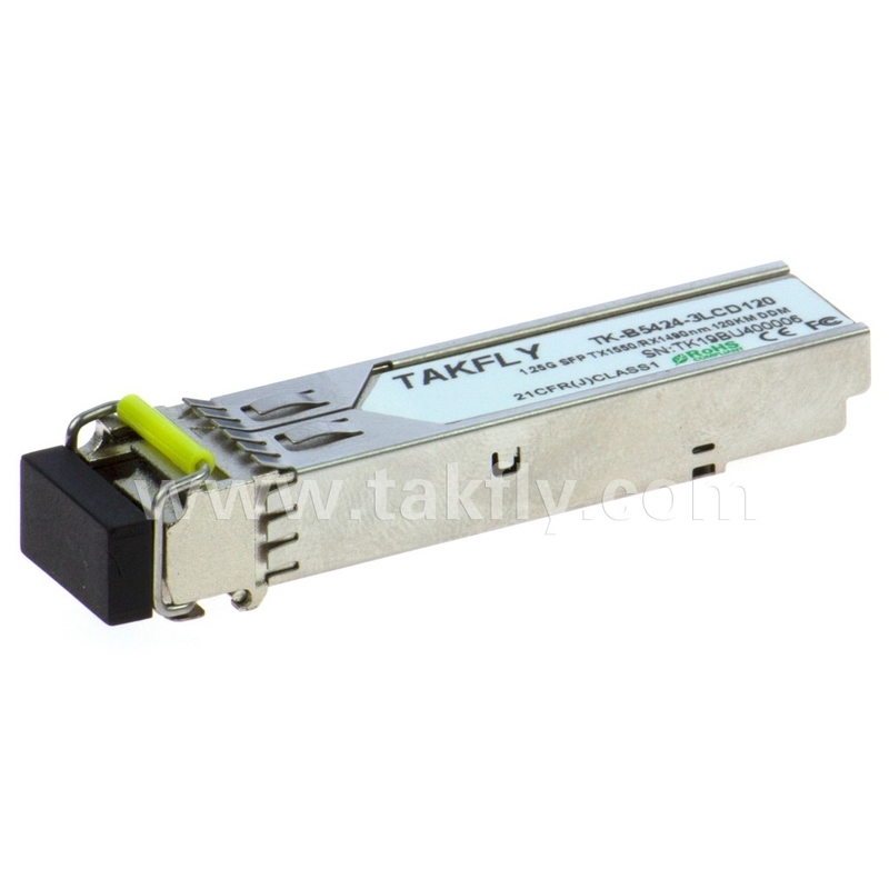 1.25G SFP BIDI Módulo de transmisor óptico Tx1550/Rx1490nm 120KM SMF DDM LC CISCO JUNIPER HUAWEI Compatible