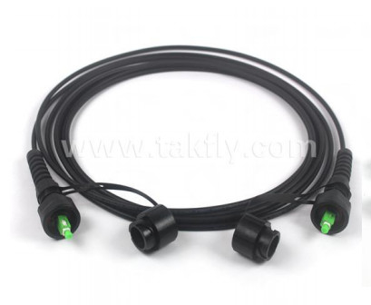 ODVA Cordón de parche impermeable de 4,5 a 8,0 nm Durabilidad del cable ≤ 0,2 dB con el cable óptico de soporte