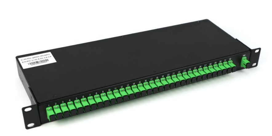 1260-1560nm SM PLC 1×N y 2×N Divididor de rack montaje de fibra óptica Divididor PLC