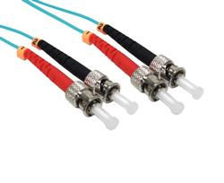 Latiguillo de fibra dúplex ST-ST 50/125 OM3 con 2dB de pérdida de inserción