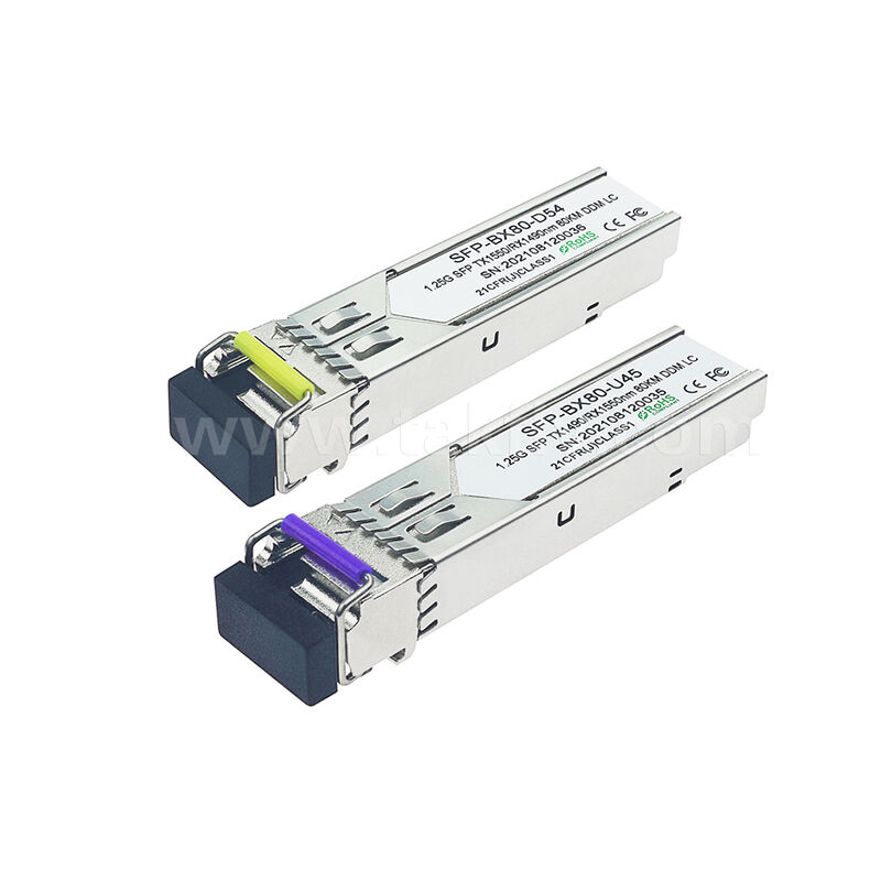 Módulo de transceptor SFP 1.25gbps 80km LC alcance Tx1490nm/Rx1550nm SFP bidireccional para el centro de datos FTTH FTTX
