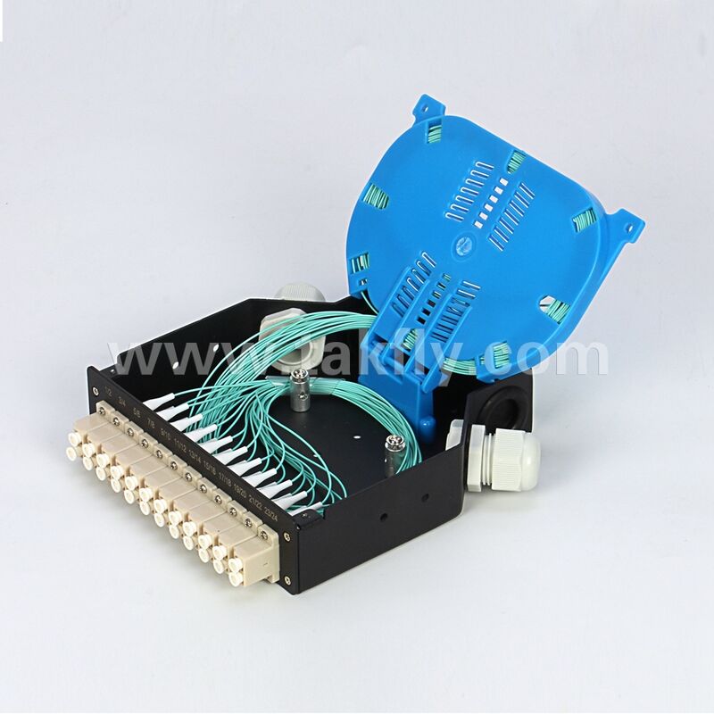 DIN RAIL Caja de terminales de fibra óptica/Panel de parches de fibra óptica/ODF/Marco de distribución óptica/ODF para cables de fibra óptica