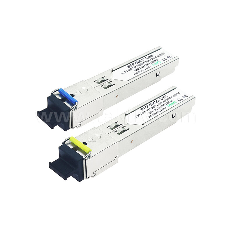 Módulo transceptor óptico SFP 1.25Gbps 20KM SC Bidireccional para Centro de Datos FTTH FTTX