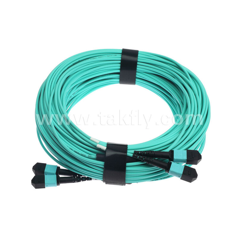Cables de salida de 24 fibras ópticas 2x12F MPO MTP- 2x12F MPO MTP Hombre Mujer OM3 OM4 Multimodo Fibra óptica Patchcord /Cable de parche de fibra óptica /Cable de tronco de fibra óptica /Cable de salida de fibra óptica