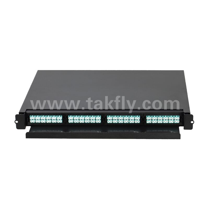 High Density 1U 19 inch 96F MPO MTP - LC SM MM Fiber Optical Patch Panel / Fiber Optic Chassis / Fiber Optic ODF/ Fiber Optic Distribution Box for 4pcs 24F MPO MTP-LC LGX Cassette