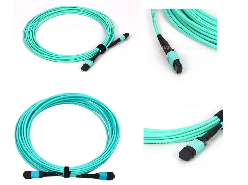 12F MPO MTP OM3 Cable para agregación de centros de datos de alta densidad, plug and play
