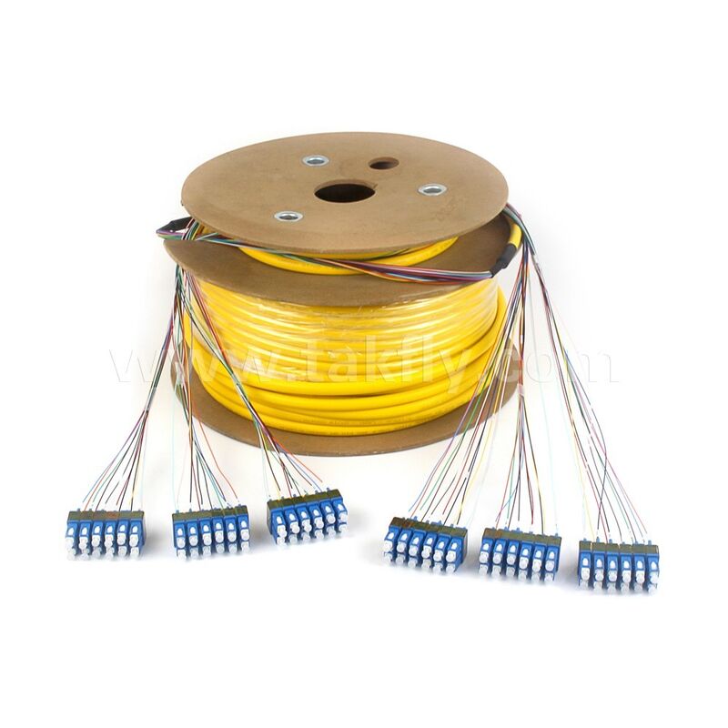 Cables de parche de fibra óptica 36Cores SC-SC Pre-terminado Breakout Patchcord para el centro de datos de telecomunicaciones