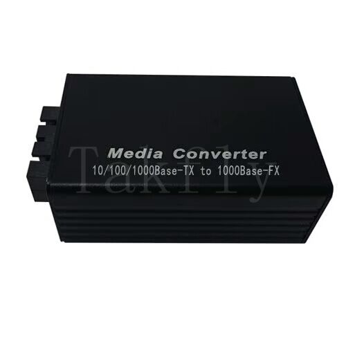 Mini 100M Fast Ethernet Media Converter, 10/100 Base-TX a 100Base-FX, carcasa de aluminio, se extiende hasta 100 km