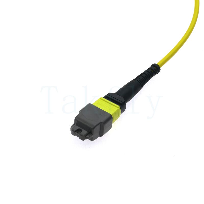 12F MTP(M) MTP(F) Cordón de parche de APC, SM G657A1, 1m, 3.0mm, LSZH Amarillo, Botón insensible a la flexión, baja pérdida