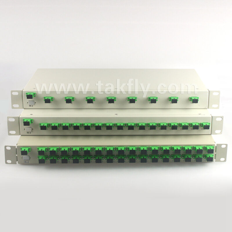 1U Rack Mount PLC Splitter con alta uniformidad, soporte de longitud de onda completa y capacidad de operación inversa