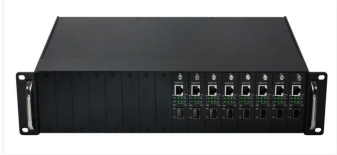 16 Slot Media Converter Chasis de montaje de bastidor un chasis de montaje de bastidor estándar de 19 pulgadas de 2U de altura