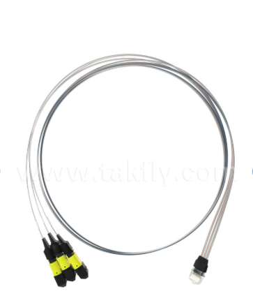 MTP 12CH×3 a 36 canales Fibra de ensamblaje de la matriz 3×12CH conectores MTP a 36CH FAU V-Groove, baja pérdida de inserción, para 1.6T transceptores ópticos y co-empaquetados ópticos (CPO)