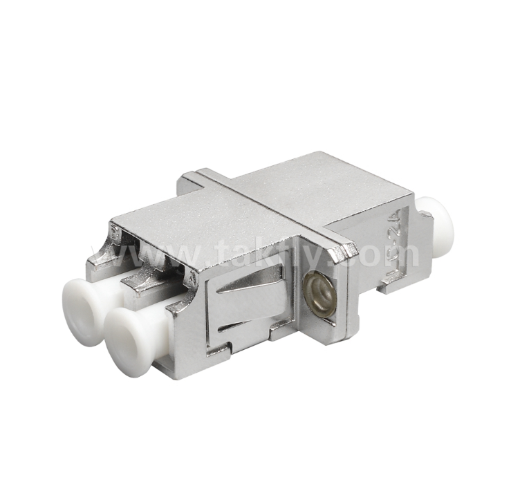 Adaptador de metal LC Duplex   Cabina metálica duradera, intercambiable, para cable a cable y cable a equipo