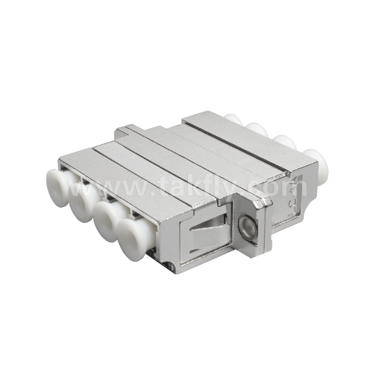 Adaptador LC Quad Metal ¢ Interfaz LC de 4 puertos de alta densidad, robusta, baja pérdida, resistente a altas y bajas temperaturas