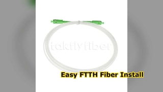 Cable de conexión de fibra óptica interior invisible transparente SCAPC a SCAPC de FTTH 2,0*3,0 mm
